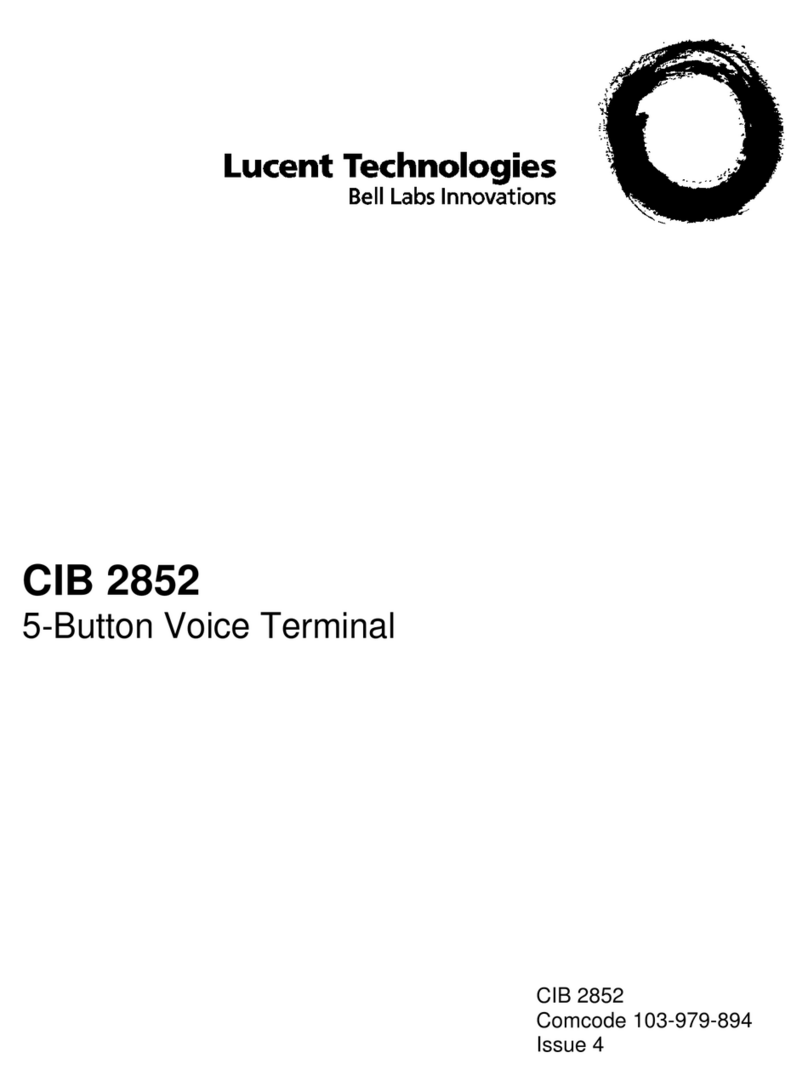 Lucent Technologies CIB 2852 instructions