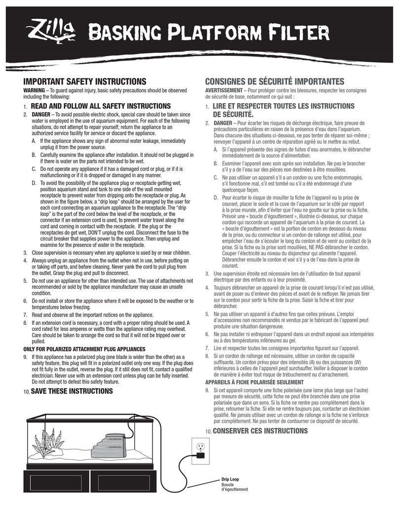 Zilla Basking Platform Filter instructions Zilla Basking Platform Filter instructions