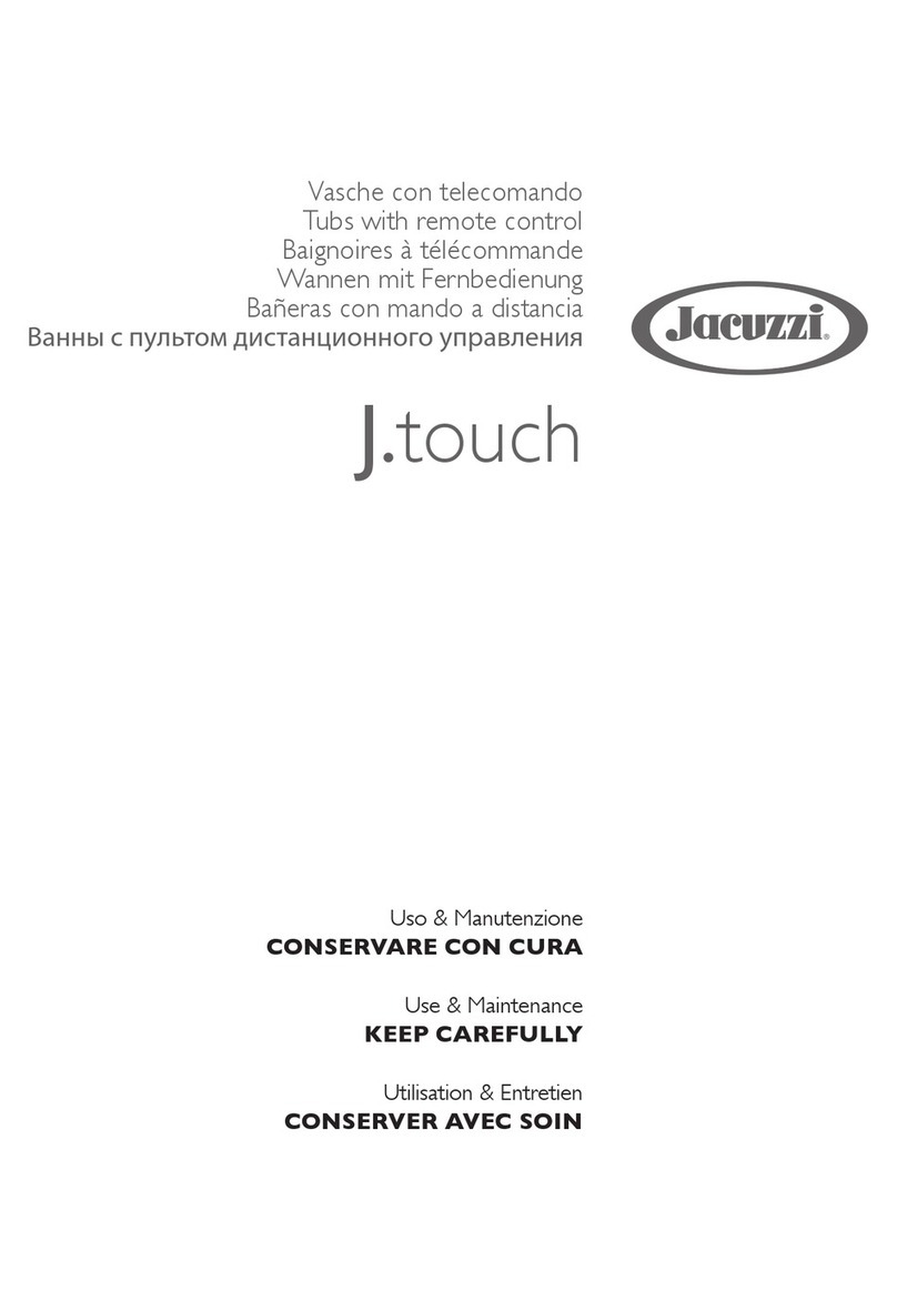 Jacuzzi J.Touch Parts list manual Jacuzzi J.Touch Parts list manual