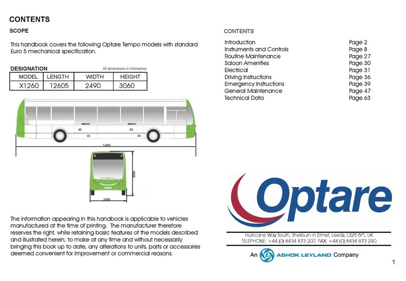 ASHOK LEYLAND Optare Tempo X1260 Handbook