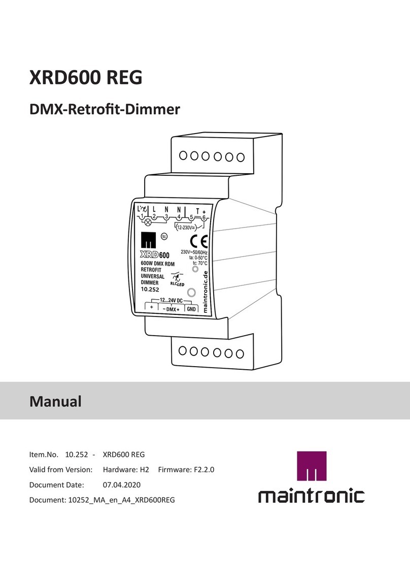 Maintronic XRD600 REG manual