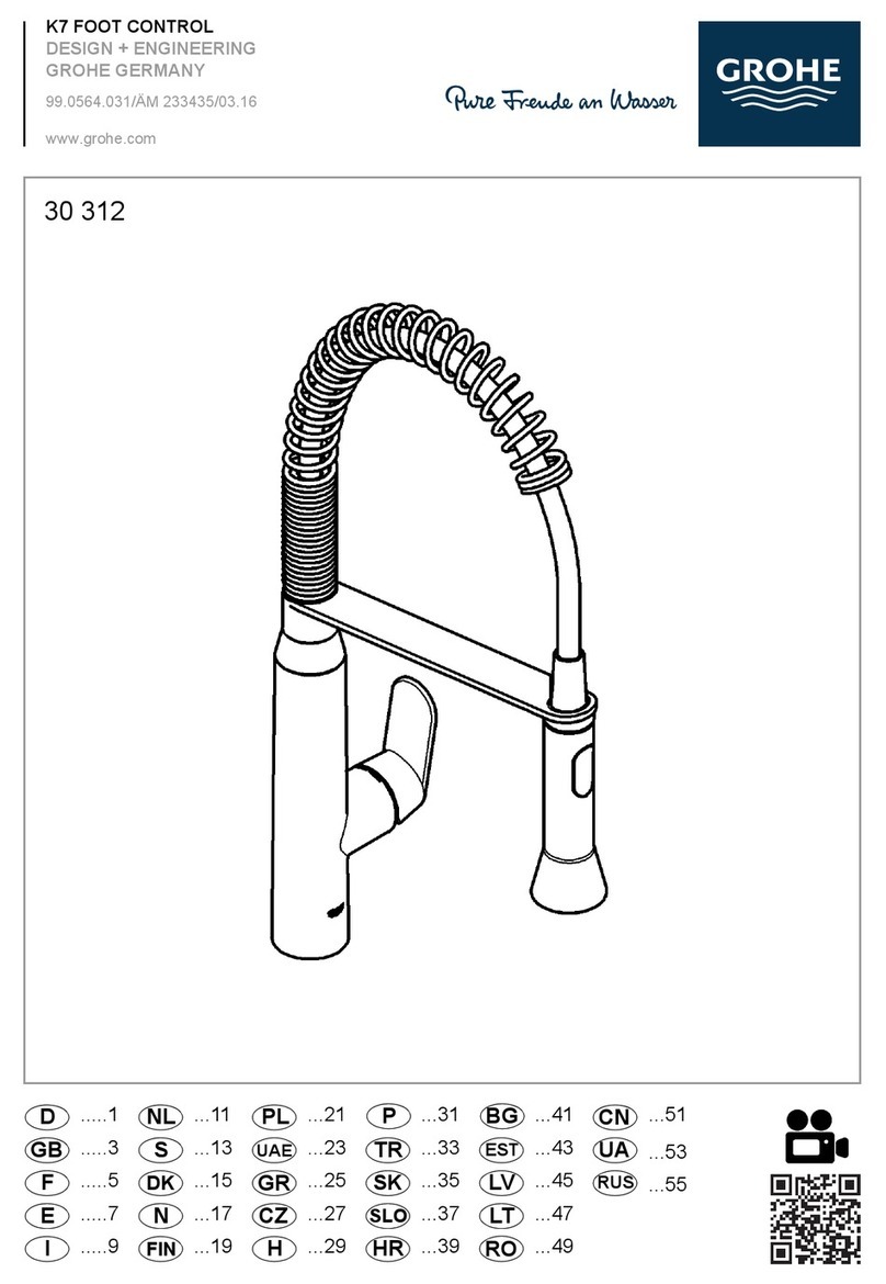 Grohe K7 FOOT CONTROL 30 312 installation instructions Grohe K7 FOOT CONTROL 30 312 installation instructions