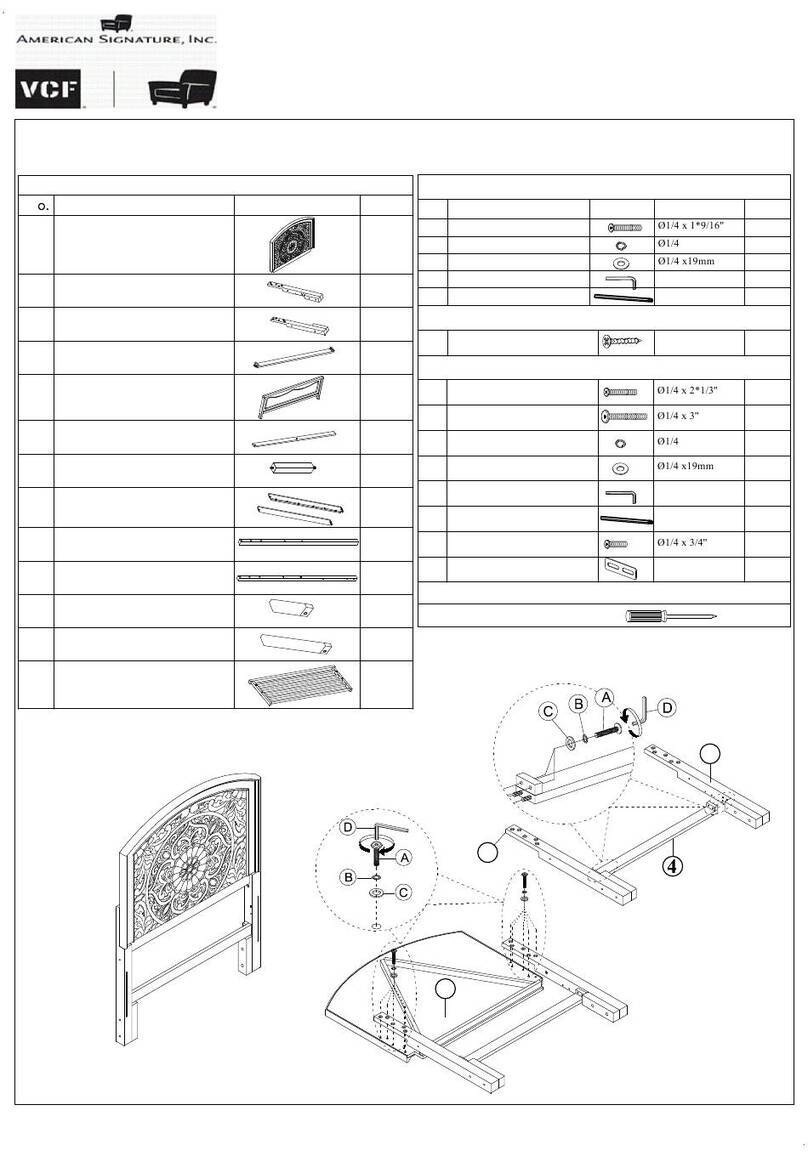 American Signature VCF Florence 195-S318-530 Assembly instructions American Signature VCF Florence 195-S318-530 Assembly instructions