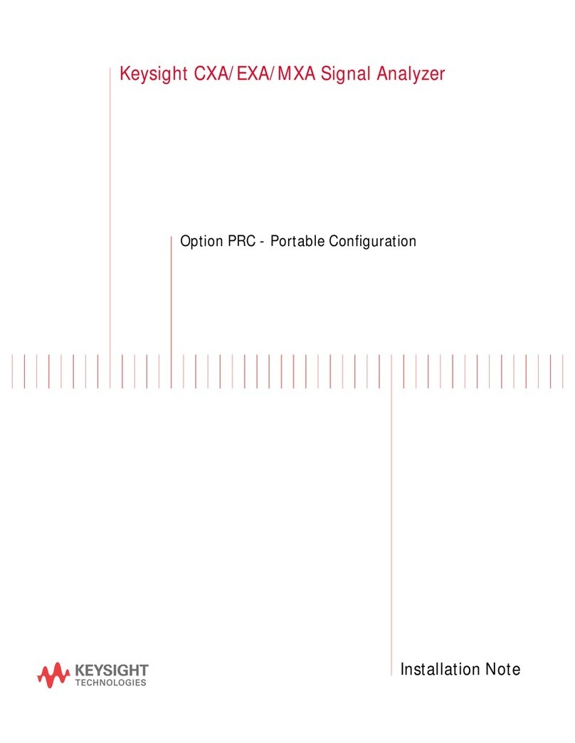 Keysight Technologies CXA Installation note