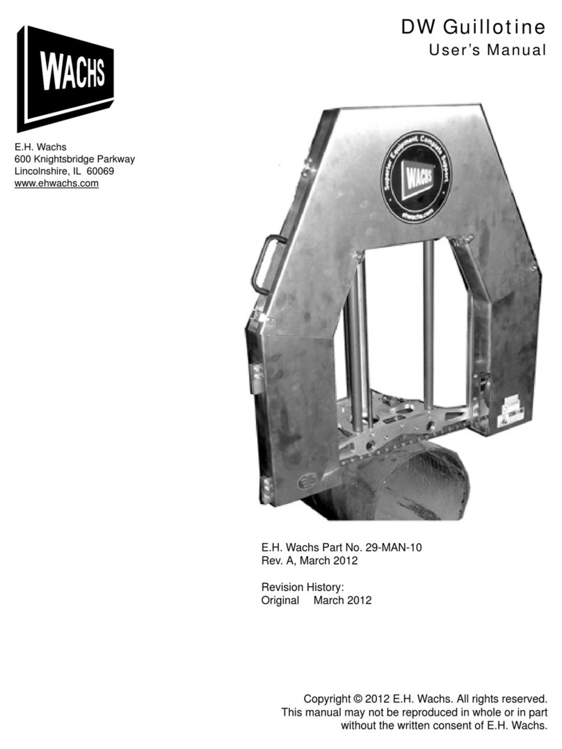 Wachs DW Guillotine User manual