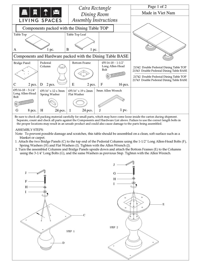 Living Spaces Caira User manual