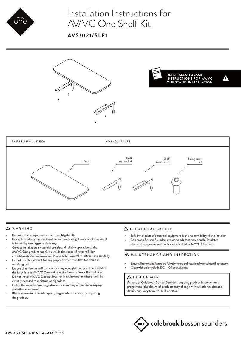 AV/VC One AVS/021/SLF1 installation instructions AV/VC One AVS/021/SLF1 installation instructions