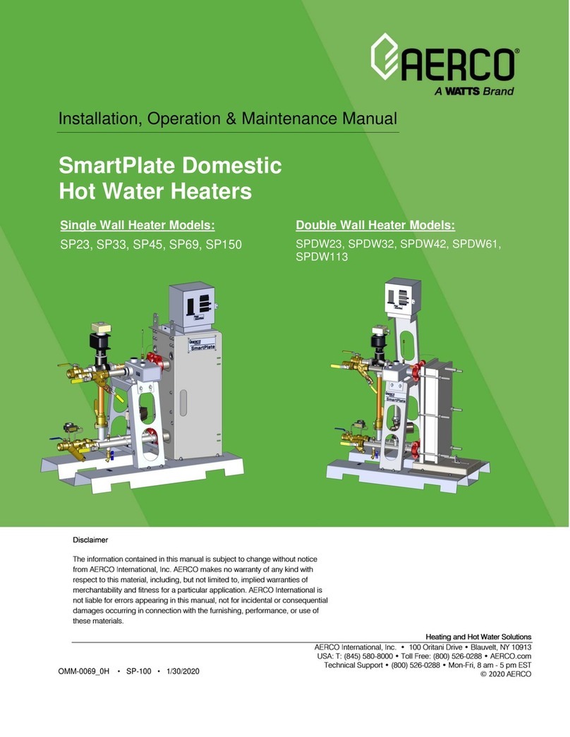Watts AERCO SmartPlate SP23 Instruction manual