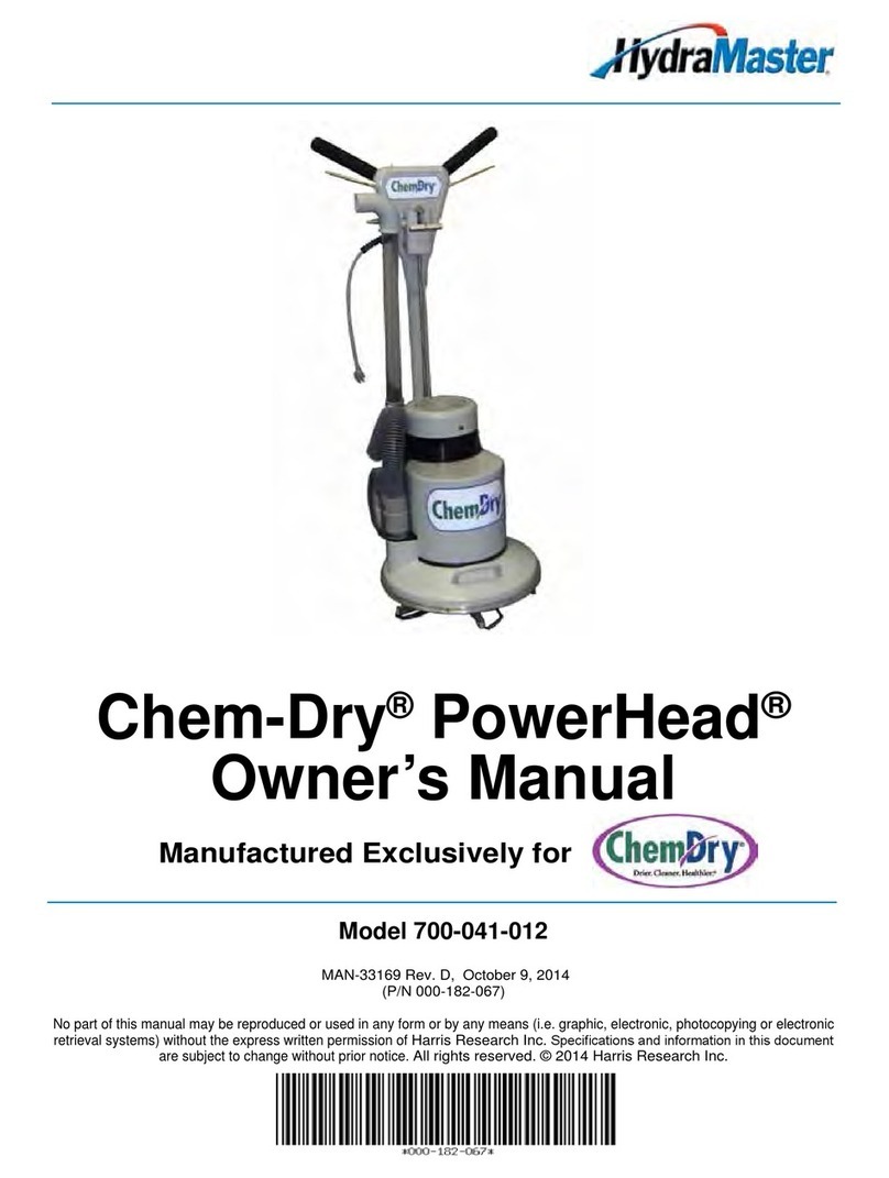 HydraMaster Chem-Dry PowerHead owner's manual