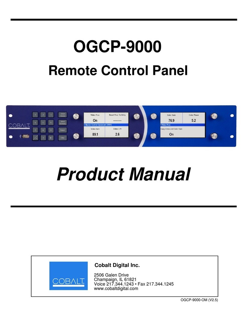 Cobalt Digital Inc OGCP-9000 User manual