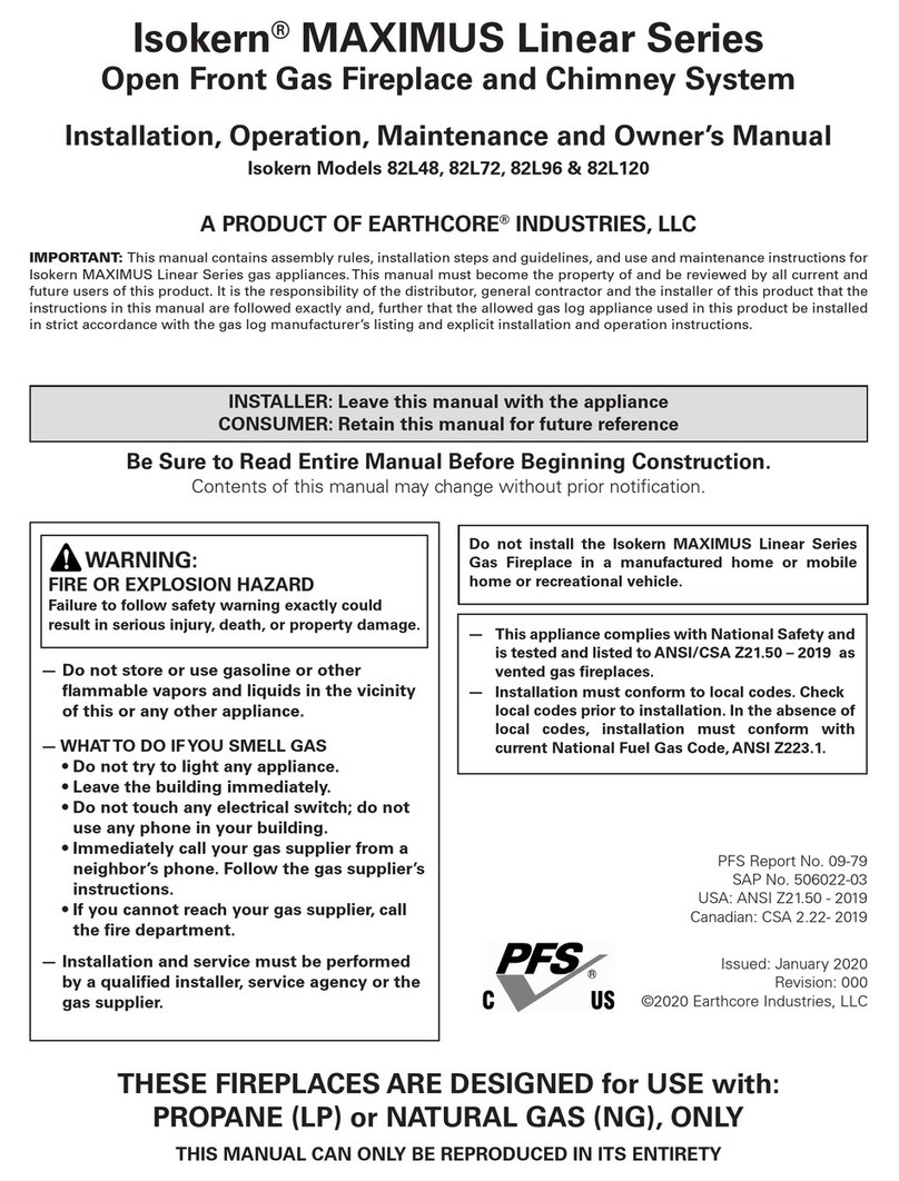 EarthCore Isokern MAXIMUS Linear Series Installation, operation, maintenance and owner's manual