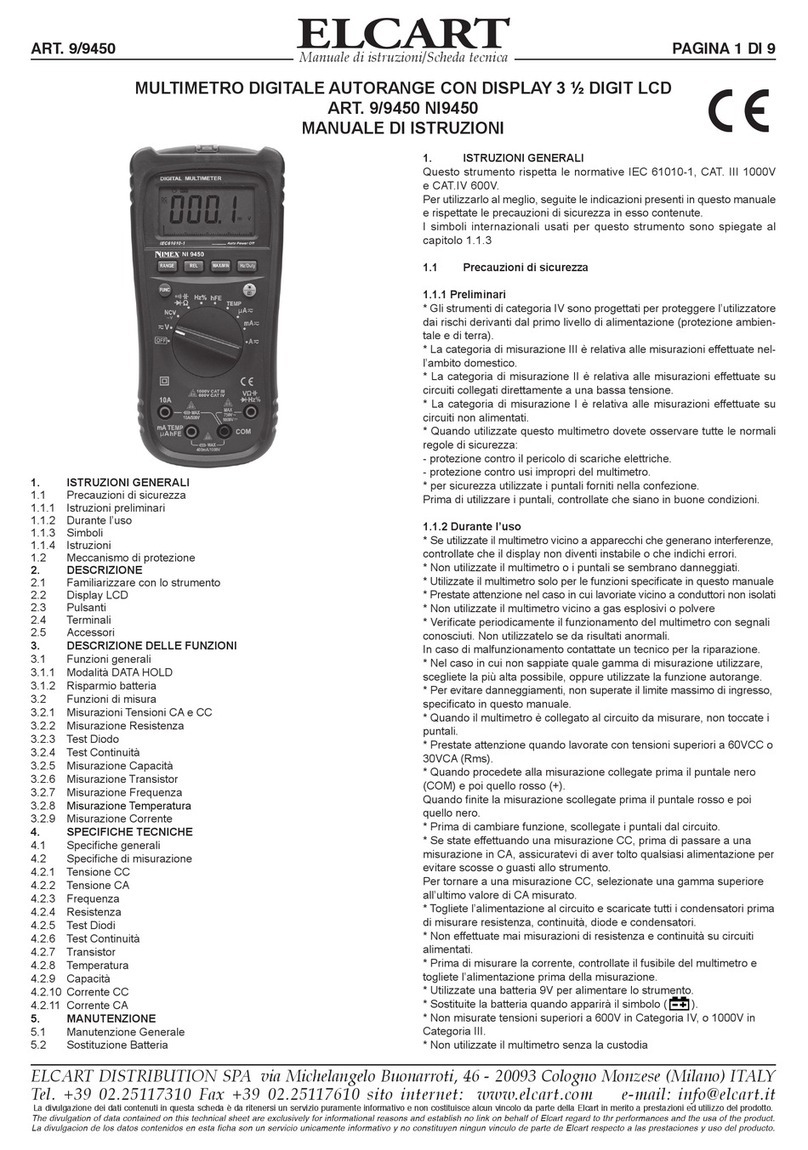 ELCART 9/9420 user manual