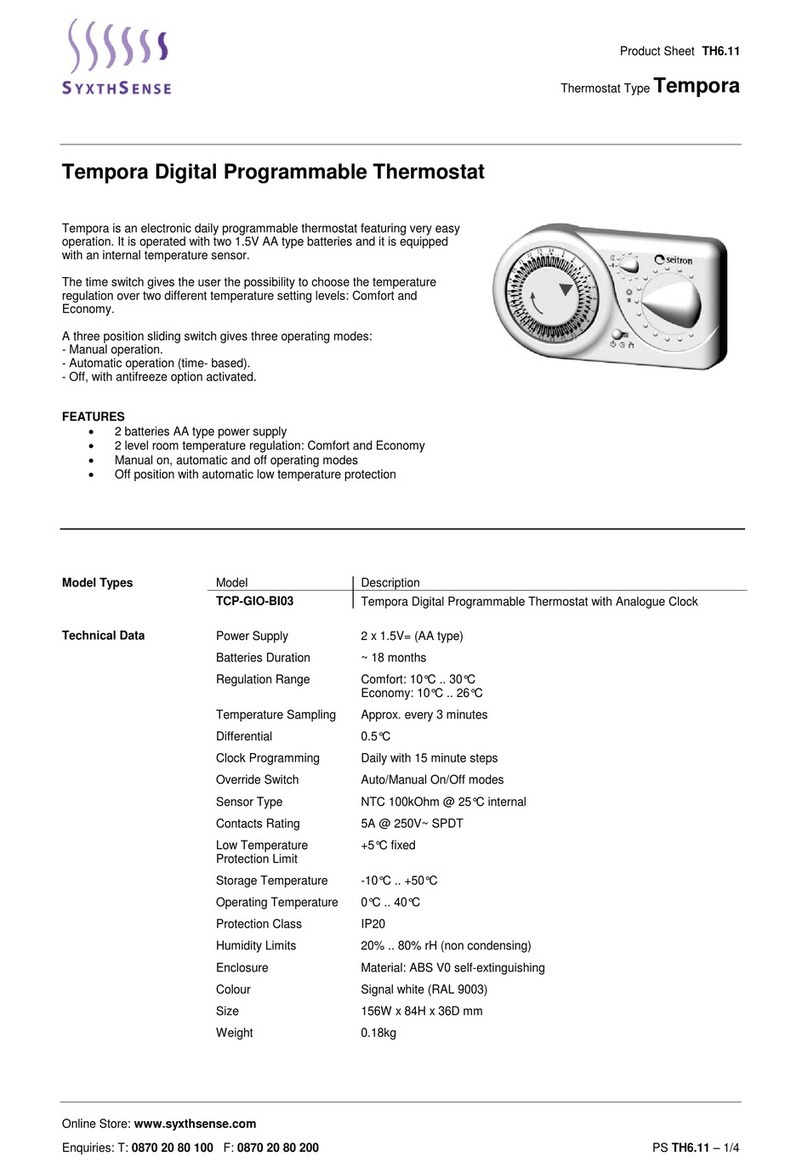 SyxthSense Tempora TCP-GIO-BI03 manual
