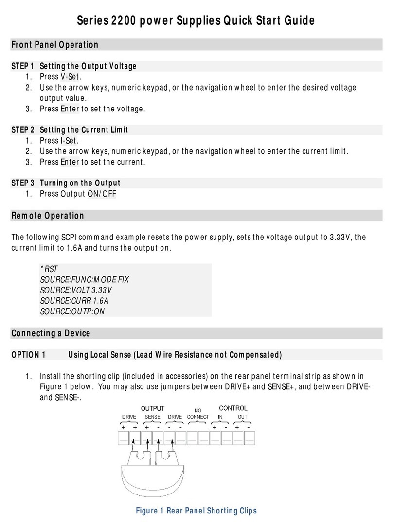 Keithley Series 2200 quick start guide