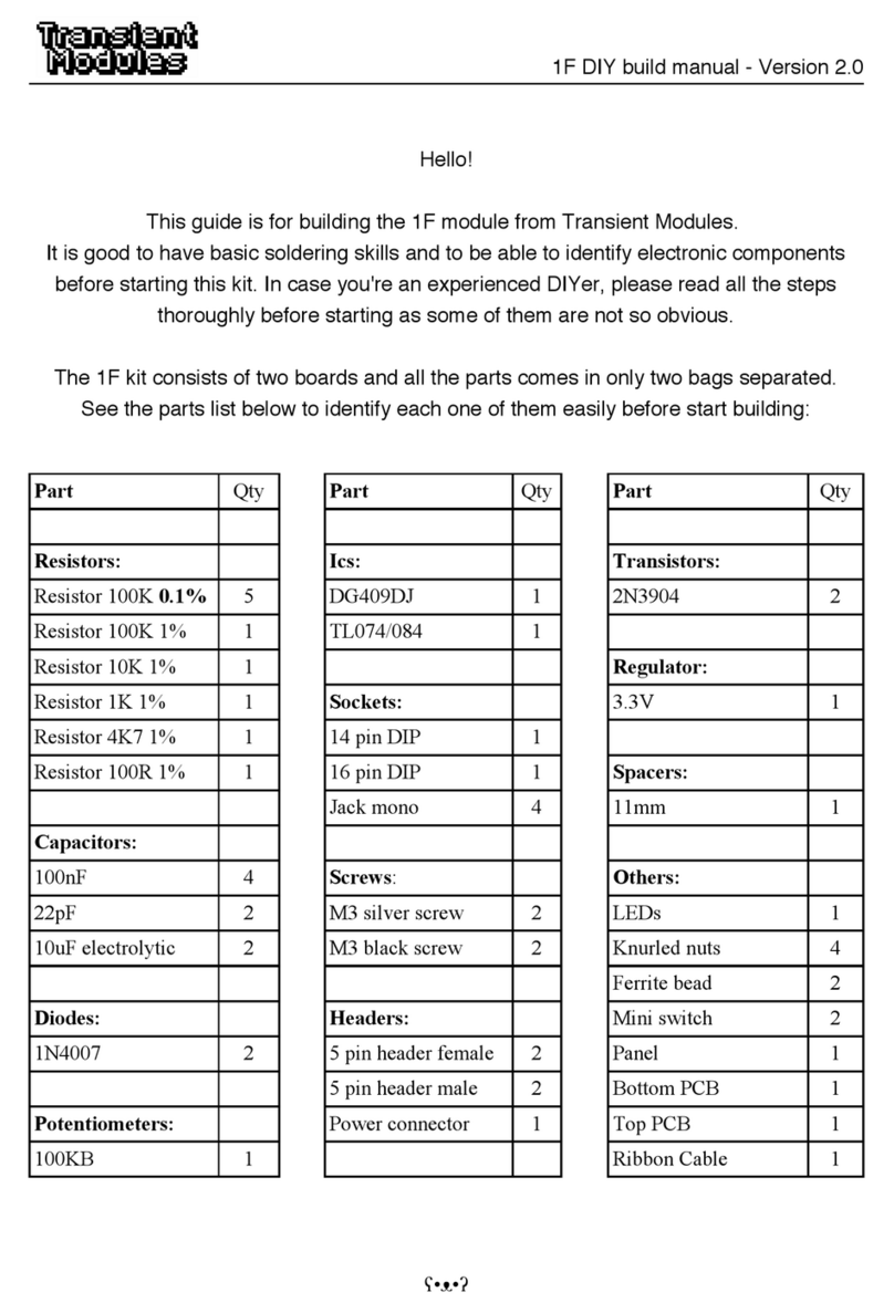 Transient Modules 1F DIY Manual