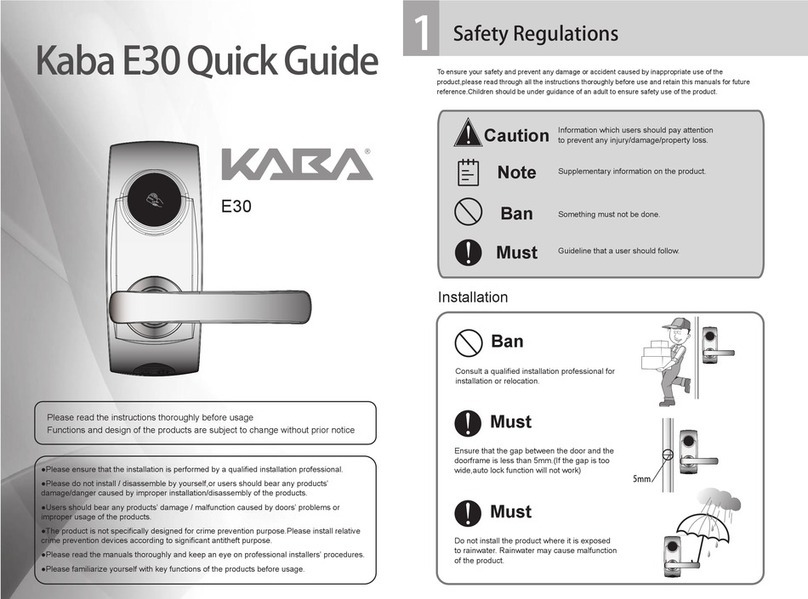 Kaba E30 User manual