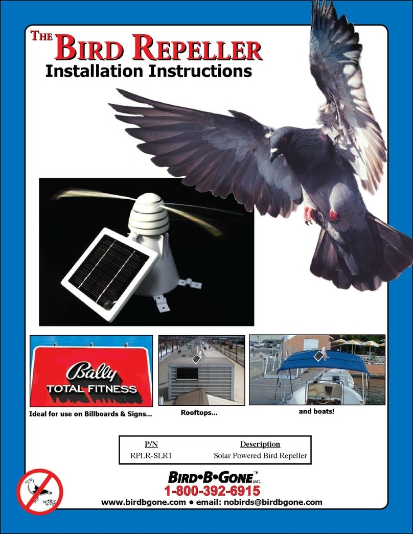 Bird b gone Bird Repeller installation instructions Bird b gone Bird Repeller installation instructions