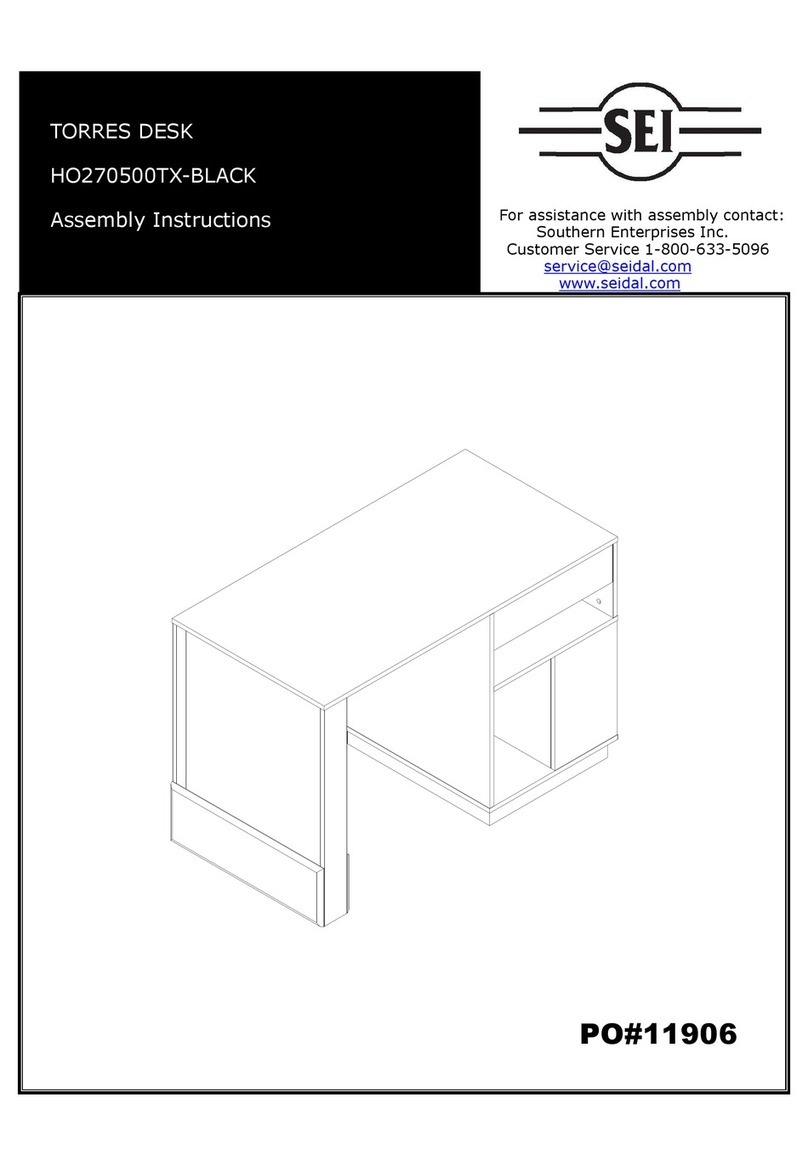 SEI TORRES DESK HO270500TX-BLACK Assembly instructions SEI TORRES DESK HO270500TX-BLACK Assembly instructions