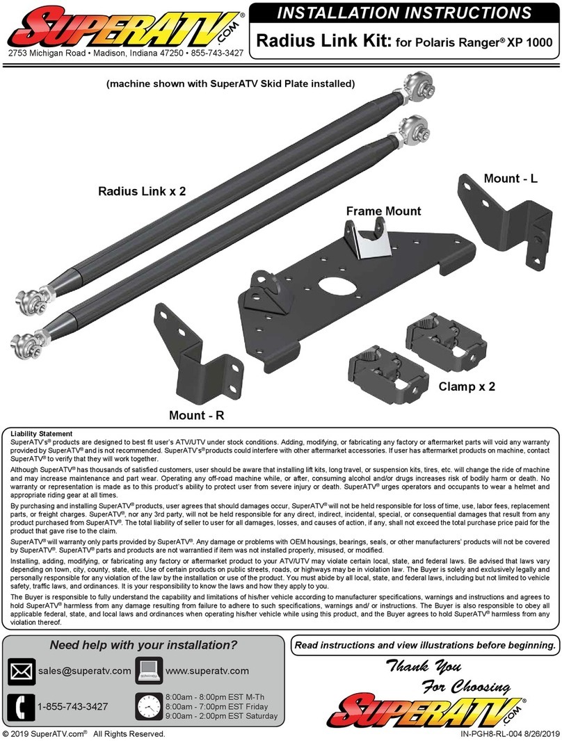SuperATV PGH8-RL-004 User manual SuperATV PGH8-RL-004 User manual