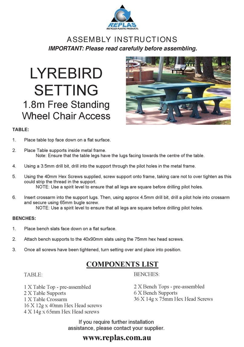 Replas LYREBIRD SETTING Assembly instructions Replas LYREBIRD SETTING Assembly instructions