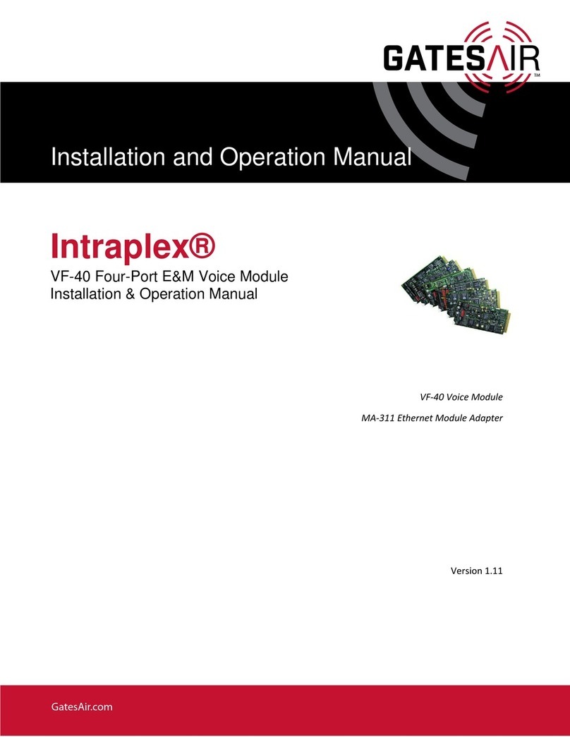 GatesAir Intraplex VF-40 User manual