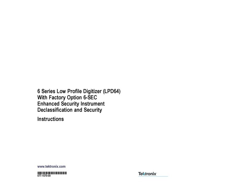 Tektronix 6 series User manual Tektronix 6 series User manual