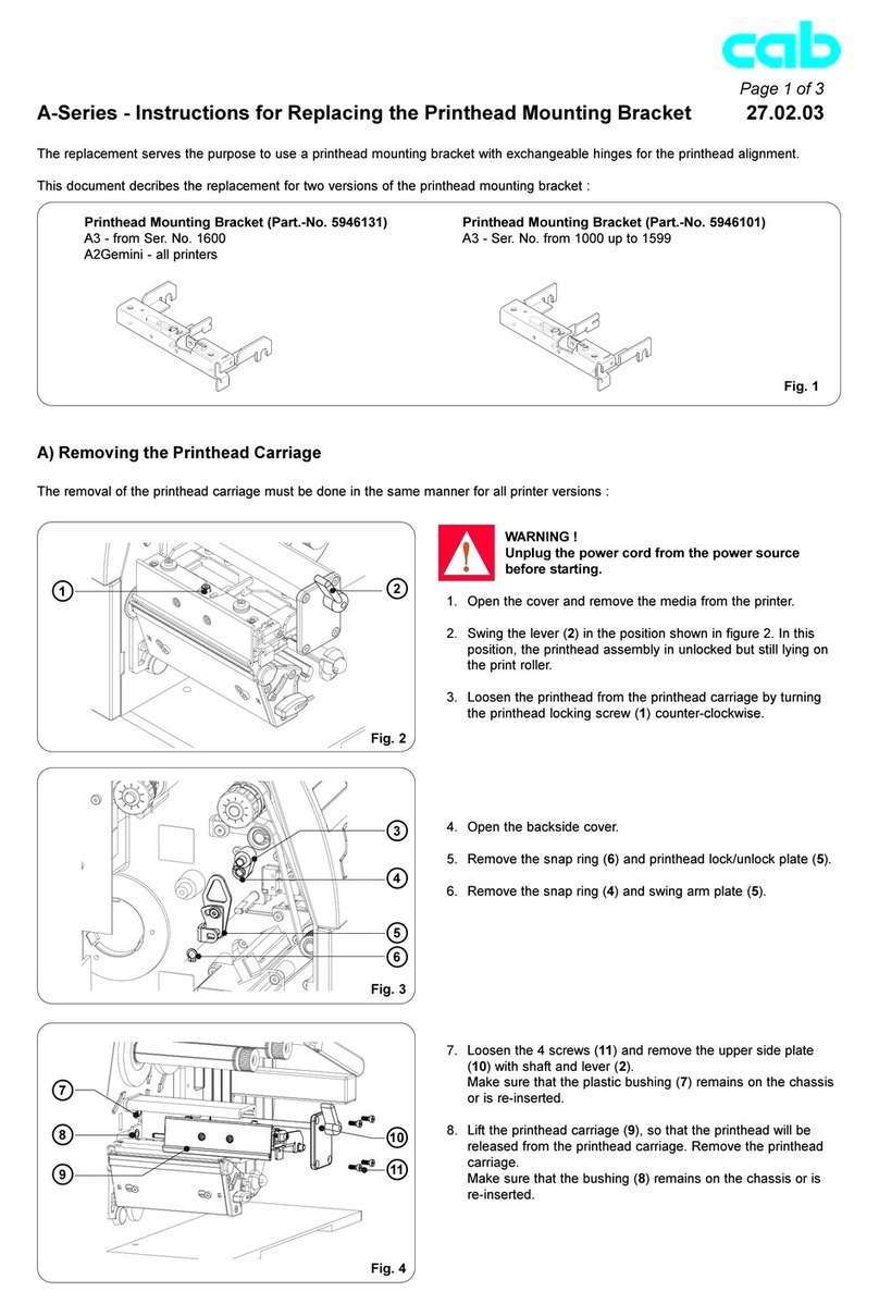 CAB A Series Instructions for Replacing
