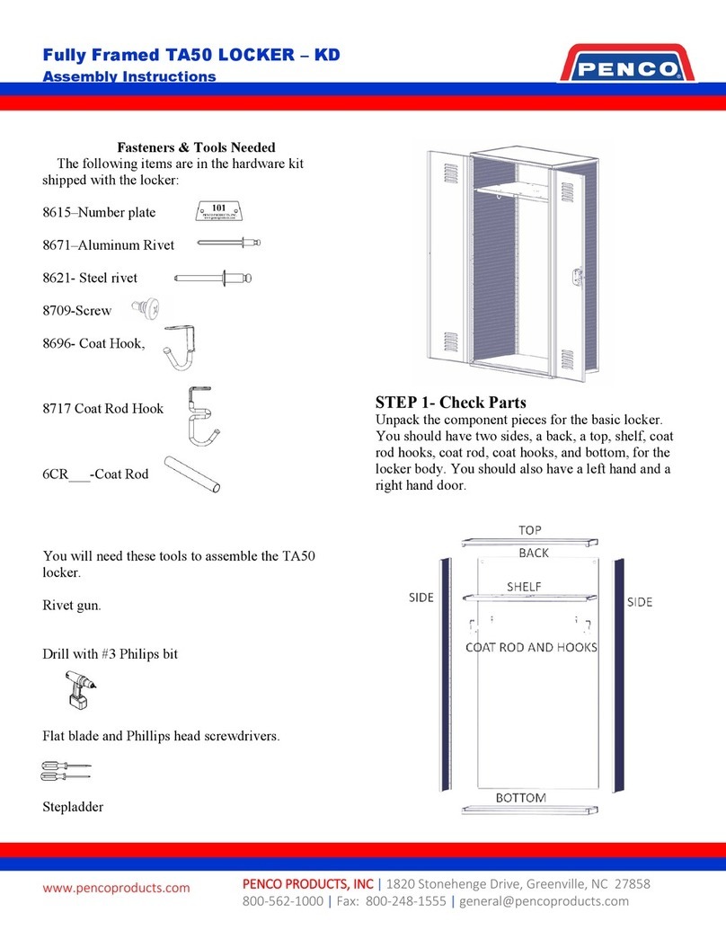 PENCO TA50 Assembly instructions PENCO TA50 Assembly instructions