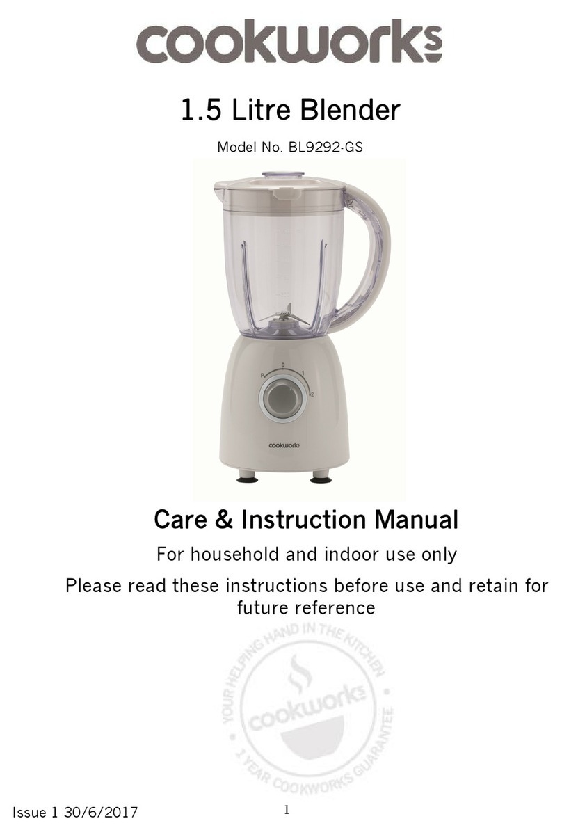 Argos Cookworks BL9292-GS Care & instruction manual