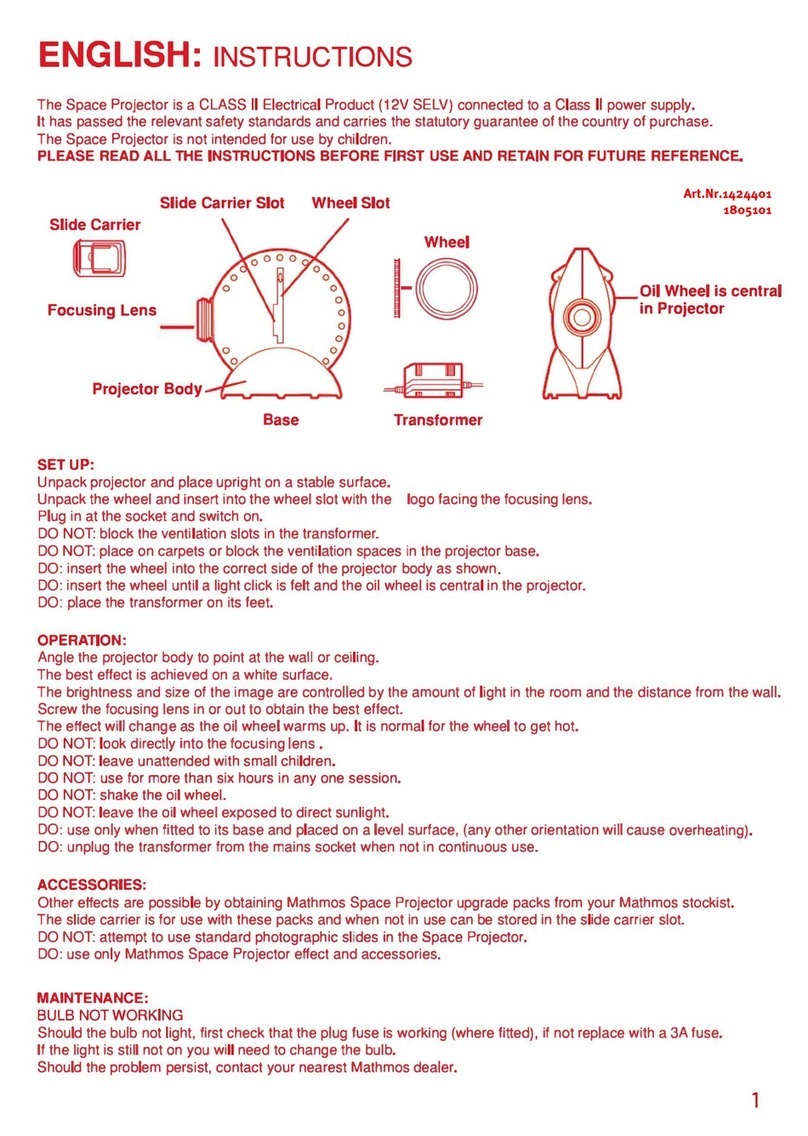 Mathmos Space Projector User manual