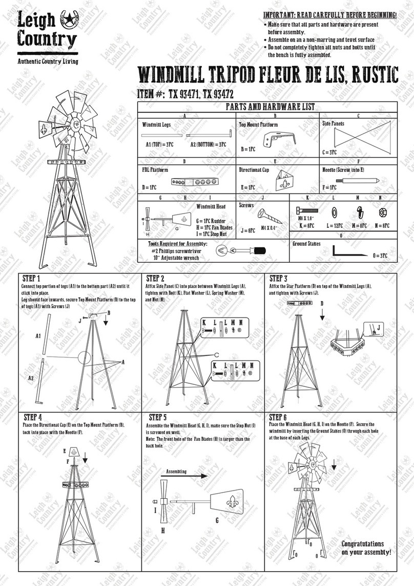 Leigh Country FLEUR DE LIS TX 93471 quick start guide