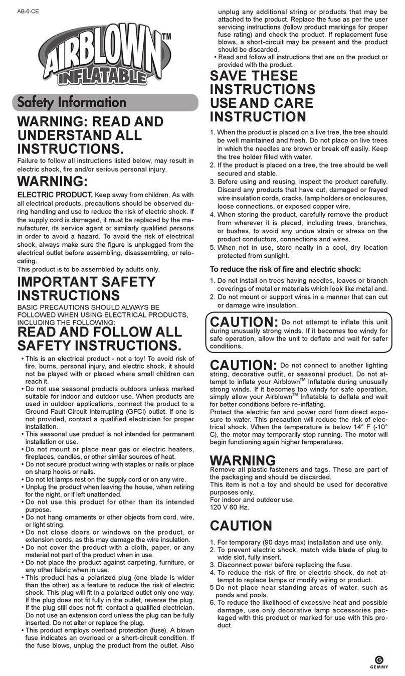Gemmy Airblown Inflatable 13014 User manual