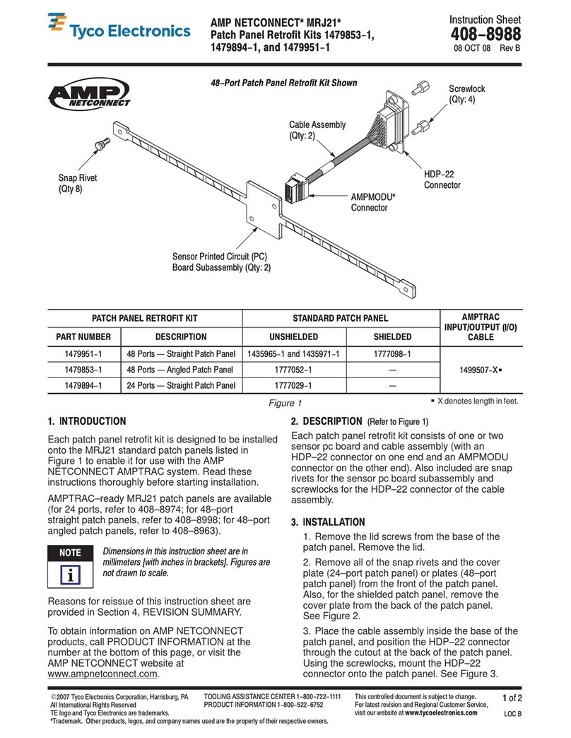 Tyco Electronics AMP NETCONNECT MRJ21 instruction sheet