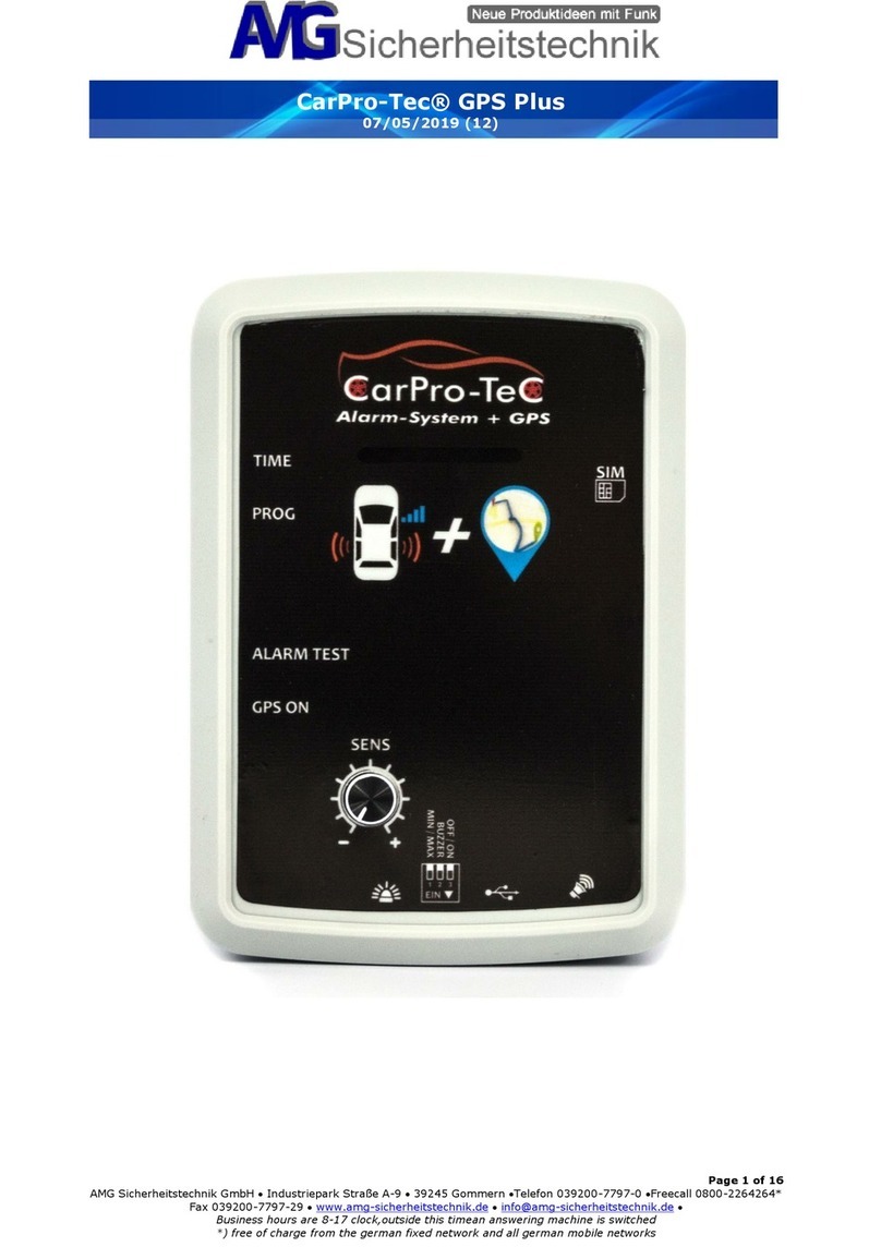 AMG-Sicherheitstechnik CarPro-Tec GPS Plus manual