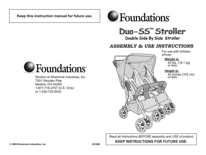 Foundations Duo-SS Stroller Assembly & use instructions