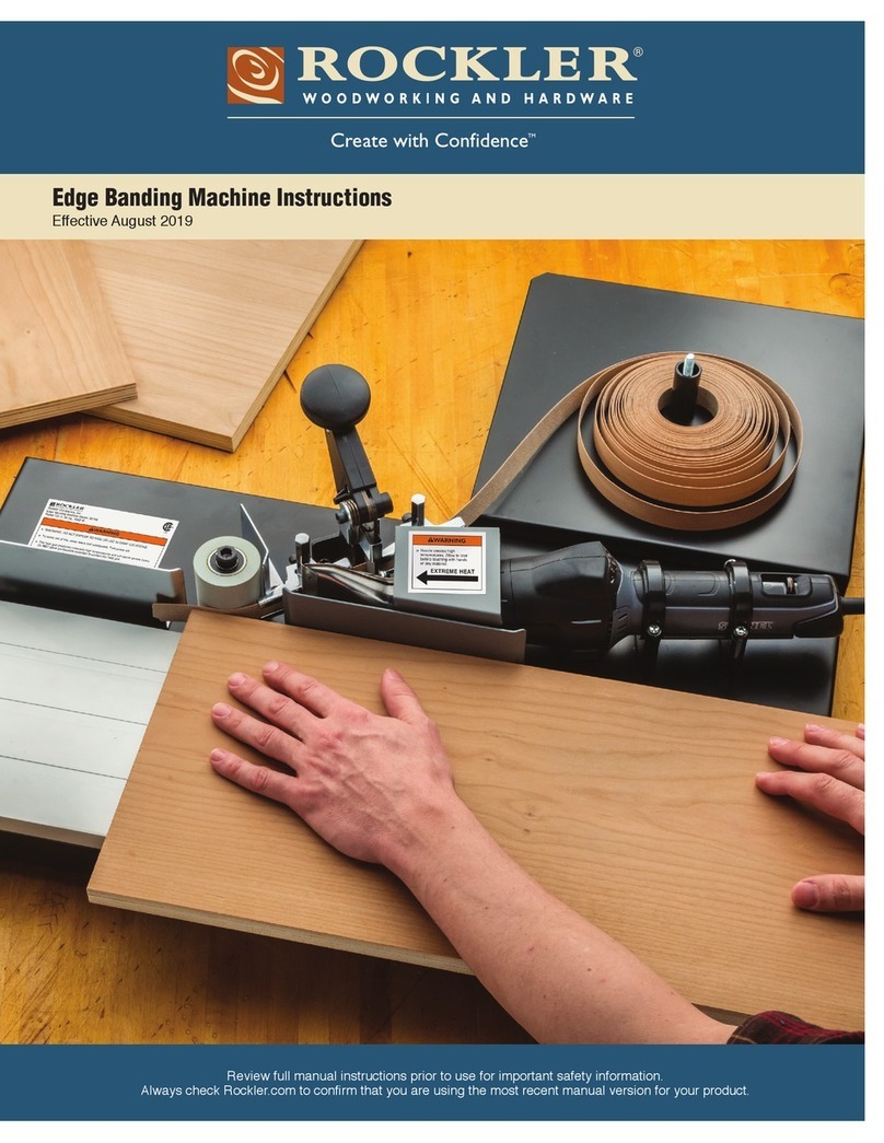 Rockler Edge Banding Machine User manual Rockler Edge Banding Machine User manual