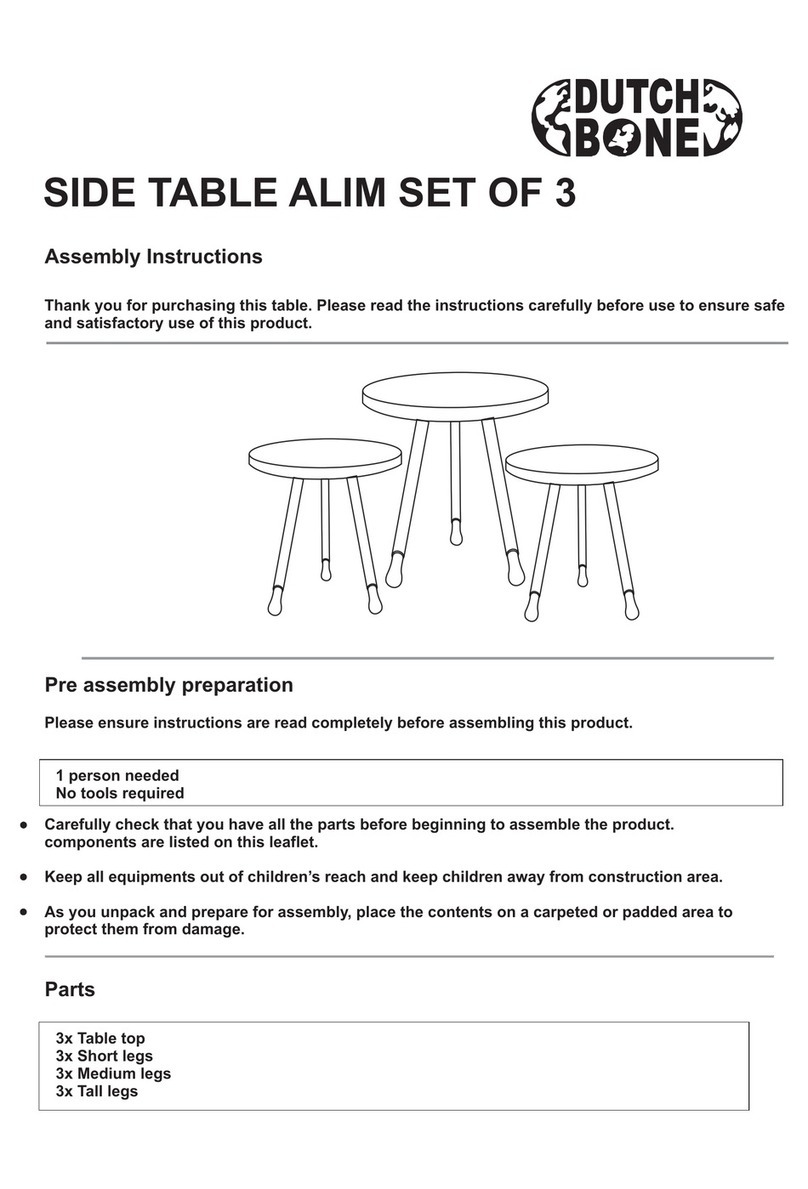 Dutchbone ALIM SIDE TABLE Assembly instructions