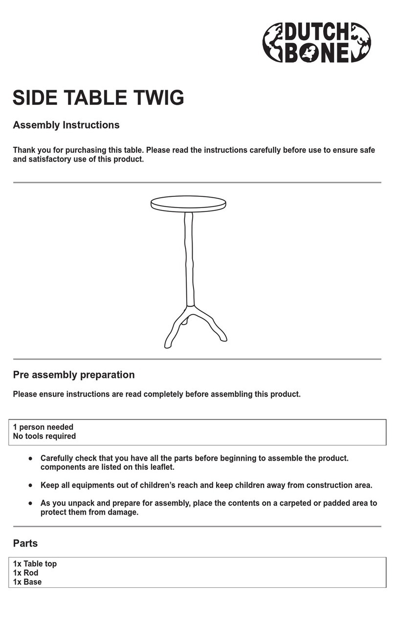 Dutchbone TWIG SIDE TABLE Assembly instructions