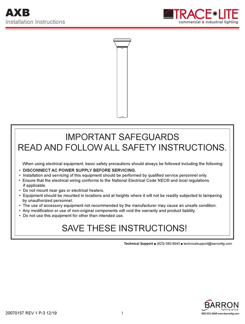 BARRON TRACE-LITE AXB User manual