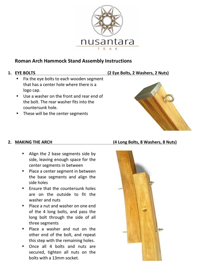 nusantara TEAK RomanArch Hammock Assembly instructions