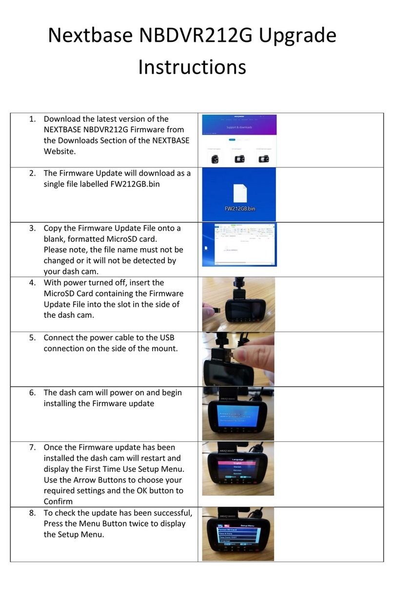 NextBase NBDVR212G Quick start guide