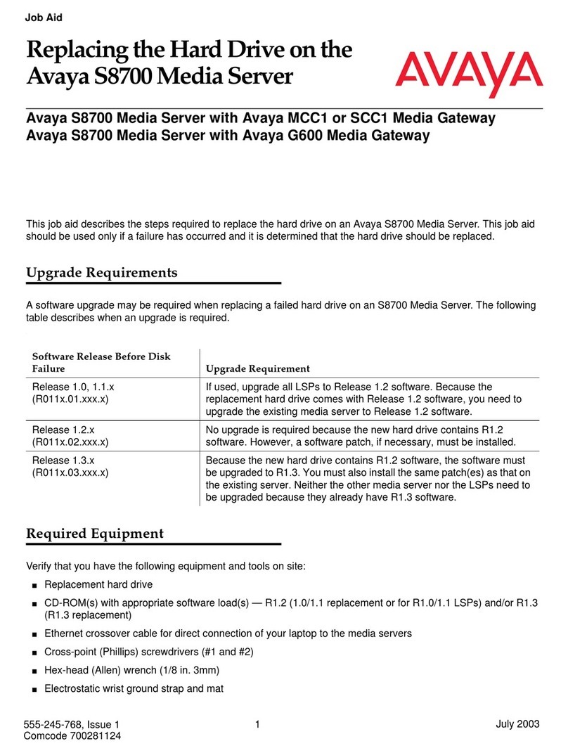 Avaya S8700 Series Job aid