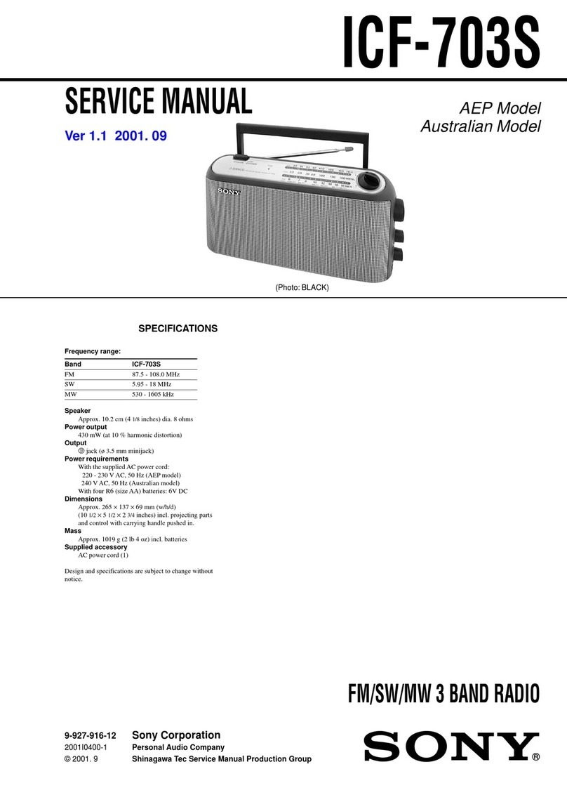 Sony ICF-703S User manual Sony ICF-703S User manual