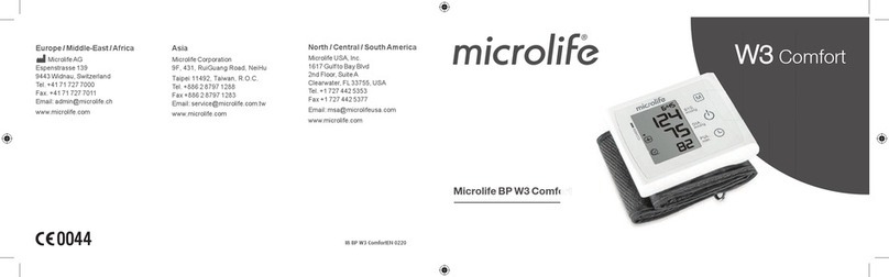 Microlife W3 Comfort User manual
