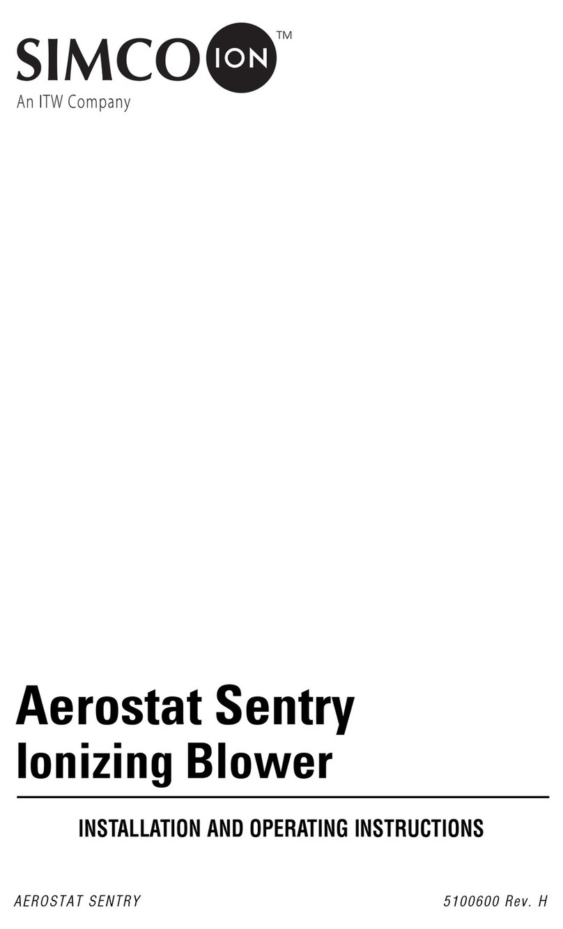 Simco-Ion Aerostat Sentry 4003000 Installation and operating instructions