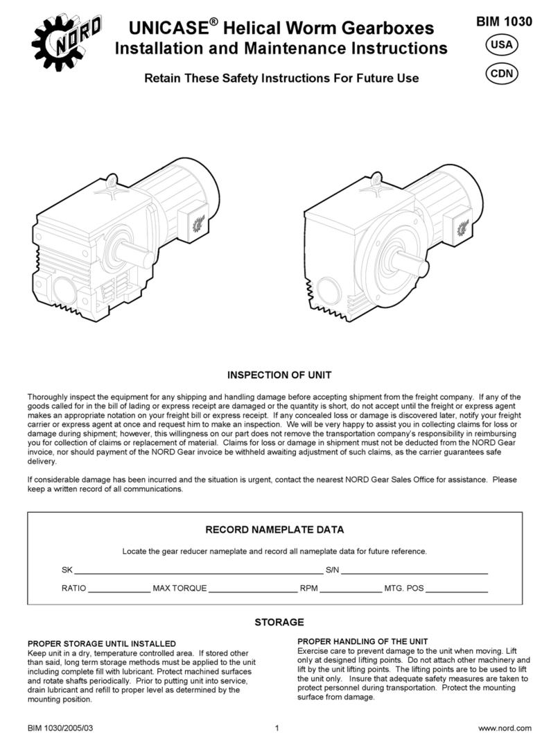 nord UNICASE Series Installation and maintenance instructions
