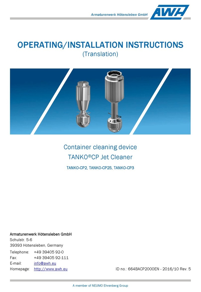 AWH TANKO CP Series Operating & installation instructions