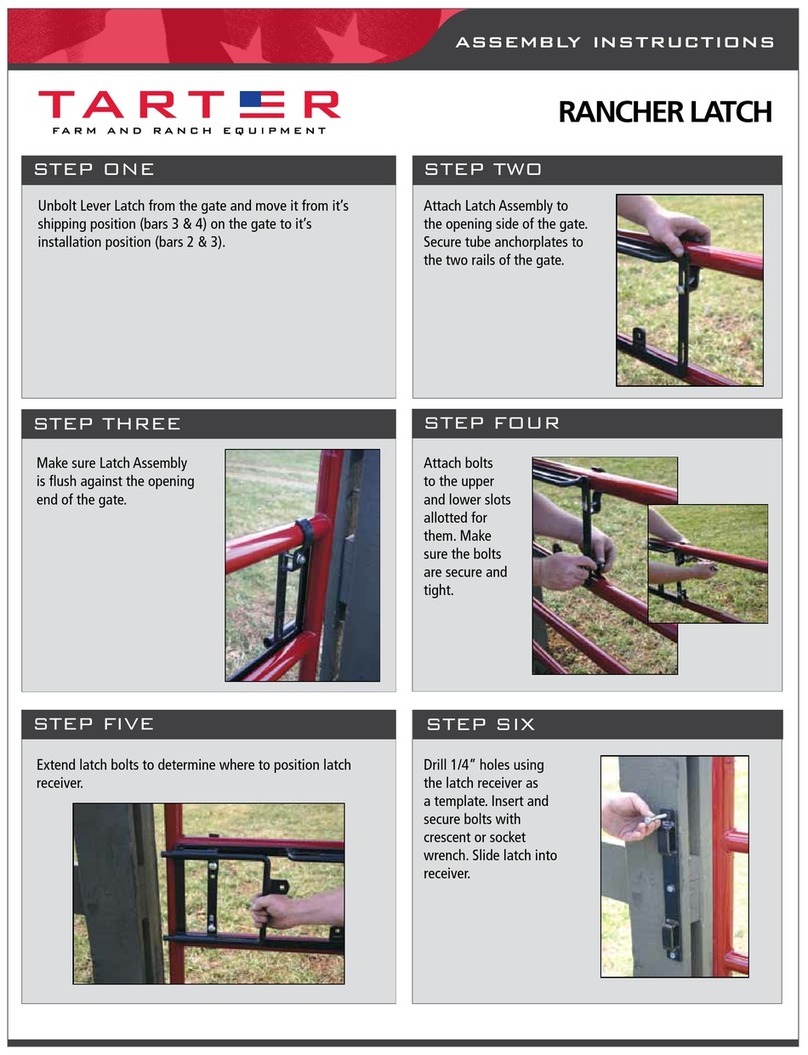 Tarter Rancher latch Assembly instructions Tarter Rancher latch Assembly instructions