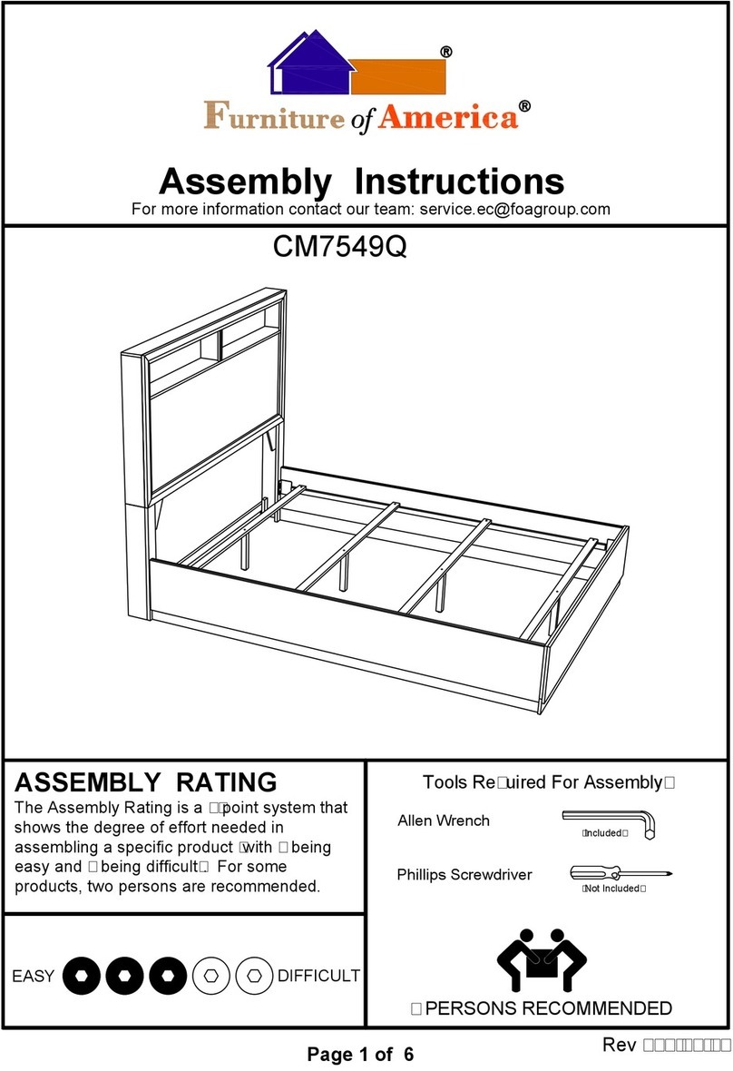 Furniture of America CM7549Q Assembly instructions