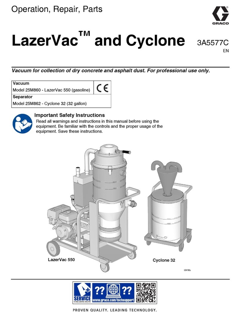 Graco LazerVac 550 25M860 Operation - repair - parts